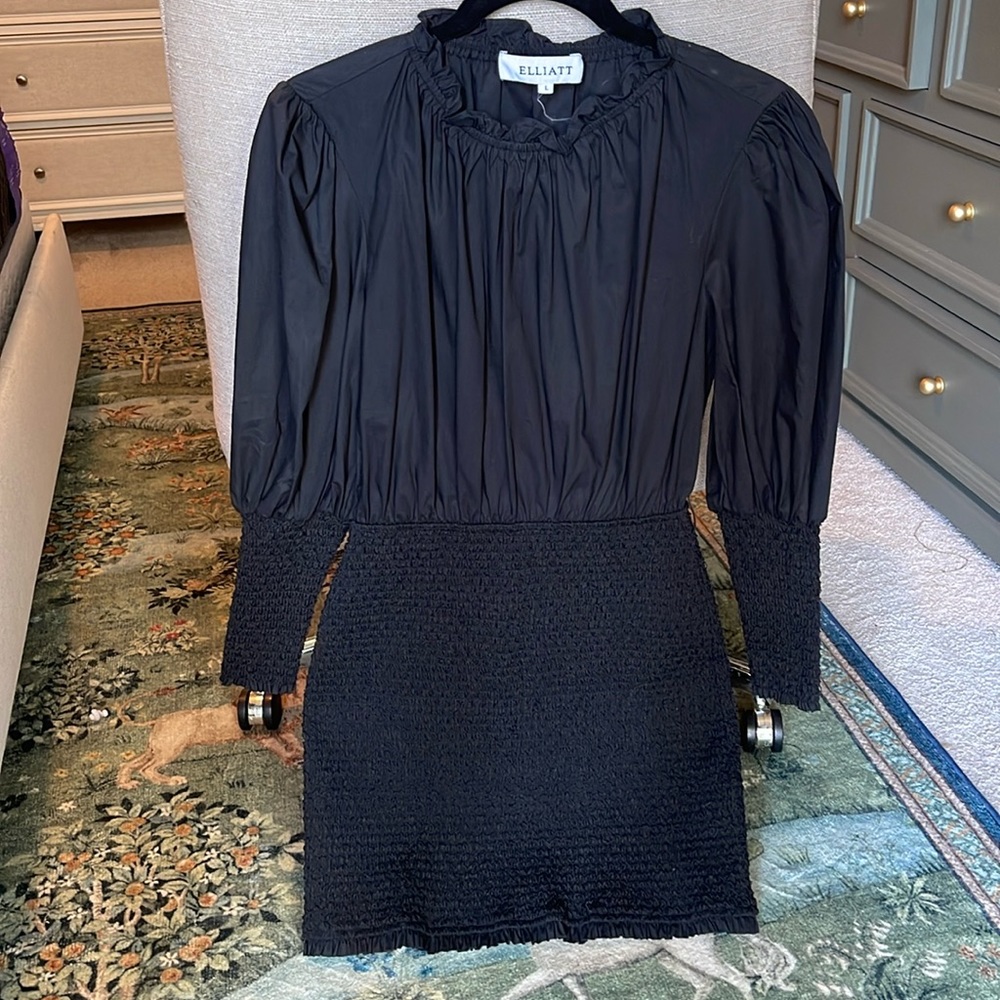 Elliatt Black Smocked Dress